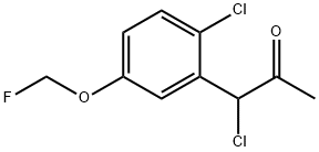 1-Chloro-1-(2-chloro-5-(fluoromethoxy)phenyl)propan-2-one 结构式