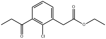 Ethyl 2-chloro-3-propionylphenylacetate Structure