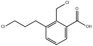 2-(Chloromethyl)-3-(3-chloropropyl)benzoic acid Structure