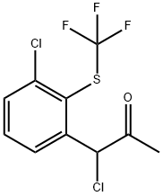 1-Chloro-1-(3-chloro-2-(trifluoromethylthio)phenyl)propan-2-one Structure