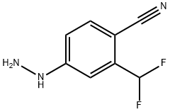 1-(4-Cyano-3-(difluoromethyl)phenyl)hydrazine Structure