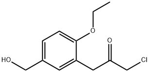 1-Chloro-3-(2-ethoxy-5-(hydroxymethyl)phenyl)propan-2-one Struktur