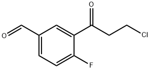 3-(3-Chloropropanoyl)-4-fluorobenzaldehyde Structure