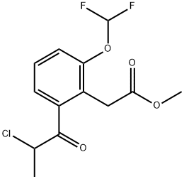 Methyl 2-(2-chloropropanoyl)-6-(difluoromethoxy)phenylacetate Struktur