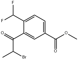 Methyl 3-(2-bromopropanoyl)-4-(difluoromethyl)benzoate,1804156-73-7,结构式