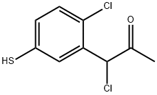 1-Chloro-1-(2-chloro-5-mercaptophenyl)propan-2-one Structure