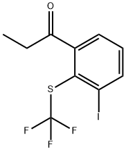 1-(3-Iodo-2-(trifluoromethylthio)phenyl)propan-1-one,1804174-62-6,结构式