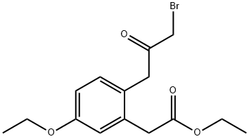 Ethyl 2-(3-bromo-2-oxopropyl)-5-ethoxyphenylacetate,1804183-66-1,结构式