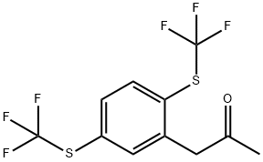 1-(2,5-Bis(trifluoromethylthio)phenyl)propan-2-one Struktur