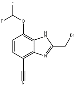 2-Bromomethyl-4-cyano-7-difluoromethoxy-1H-benzimidazole Structure