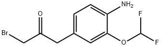 1-(4-Amino-3-(difluoromethoxy)phenyl)-3-bromopropan-2-one Structure