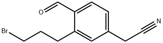 3-(3-Bromopropyl)-4-formylphenylacetonitrile 结构式