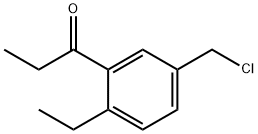 1-(5-(Chloromethyl)-2-ethylphenyl)propan-1-one 结构式