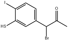 1-Bromo-1-(4-iodo-3-mercaptophenyl)propan-2-one Structure