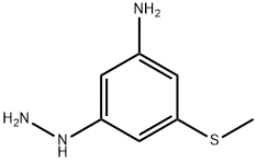 3-Hydrazinyl-5-(methylthio)aniline 结构式