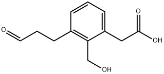 2-(Hydroxymethyl)-3-(3-oxopropyl)phenylacetic acid,1804215-12-0,结构式