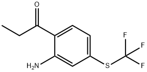 1-(2-Amino-4-(trifluoromethylthio)phenyl)propan-1-one,1804217-63-7,结构式