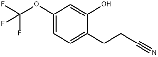 3-(2-Hydroxy-4-(trifluoromethoxy)phenyl)propanenitrile Structure