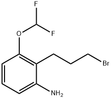 2-(3-Bromopropyl)-3-(difluoromethoxy)aniline Structure