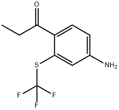 1-(4-Amino-2-(trifluoromethylthio)phenyl)propan-1-one Structure