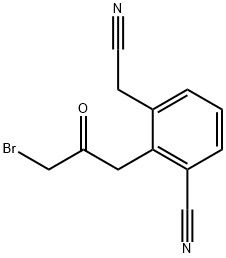 2-(3-Bromo-2-oxopropyl)-3-cyanophenylacetonitrile Structure