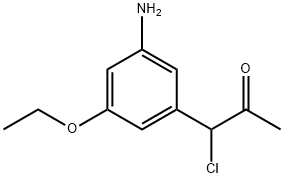 1-(3-Amino-5-ethoxyphenyl)-1-chloropropan-2-one Structure