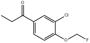 1-(3-Chloro-4-(fluoromethoxy)phenyl)propan-1-one 化学構造式