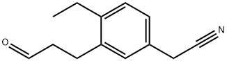 4-Ethyl-3-(3-oxopropyl)phenylacetonitrile Struktur