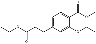 Methyl 2-ethoxy-4-(3-ethoxy-3-oxopropyl)benzoate 结构式