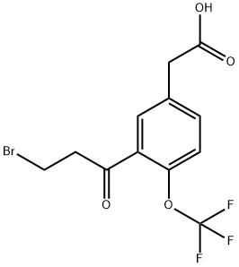 3-(3-Bromopropanoyl)-4-(trifluoromethoxy)phenylacetic acid Struktur