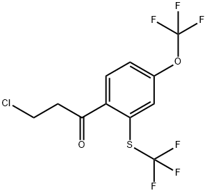3-Chloro-1-(4-(trifluoromethoxy)-2-(trifluoromethylthio)phenyl)propan-1-one|