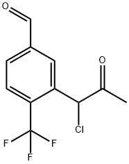 3-(1-Chloro-2-oxopropyl)-4-(trifluoromethyl)benzaldehyde|