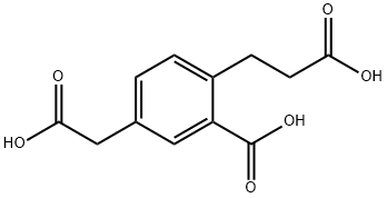 3-Carboxy-4-(2-carboxyethyl)phenylacetic acid,1804254-45-2,结构式