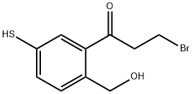 2-(3-Bromopropanoyl)-4-mercaptobenzylalcohol 结构式