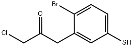 1-(2-Bromo-5-mercaptophenyl)-3-chloropropan-2-one,1804258-23-8,结构式