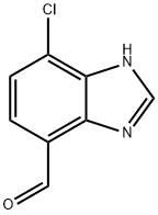 1H-Benzimidazole-4-carboxaldehyde, 7-chloro- 化学構造式