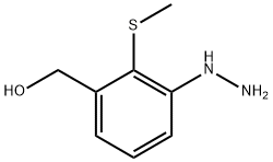 3-Hydrazinyl-2-(methylthio)benzylalcohol Struktur