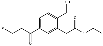 Ethyl 5-(3-bromopropanoyl)-2-(hydroxymethyl)phenylacetate Structure