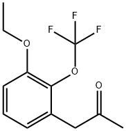 1-(3-Ethoxy-2-(trifluoromethoxy)phenyl)propan-2-one,1804282-57-2,结构式