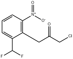 1-Chloro-3-(2-(difluoromethyl)-6-nitrophenyl)propan-2-one Structure