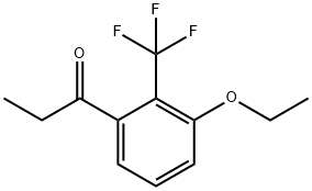 1-(3-Ethoxy-2-(trifluoromethyl)phenyl)propan-1-one Struktur