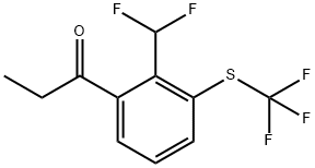 1-(2-(Difluoromethyl)-3-(trifluoromethylthio)phenyl)propan-1-one|