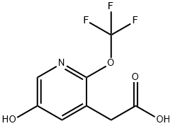 5-Hydroxy-2-(trifluoromethoxy)pyridine-3-acetic acid 结构式