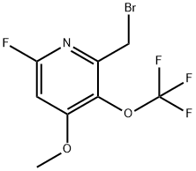 2-(Bromomethyl)-6-fluoro-4-methoxy-3-(trifluoromethoxy)pyridine 结构式