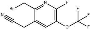 2-(Bromomethyl)-6-fluoro-5-(trifluoromethoxy)pyridine-3-acetonitrile,1804306-17-9,结构式