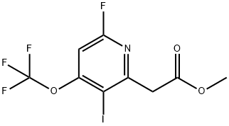 Methyl 6-fluoro-3-iodo-4-(trifluoromethoxy)pyridine-2-acetate Structure