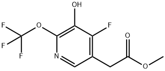 Methyl 4-fluoro-3-hydroxy-2-(trifluoromethoxy)pyridine-5-acetate|