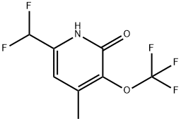 6-(Difluoromethyl)-2-hydroxy-4-methyl-3-(trifluoromethoxy)pyridine 结构式