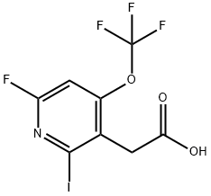 6-Fluoro-2-iodo-4-(trifluoromethoxy)pyridine-3-acetic acid 结构式