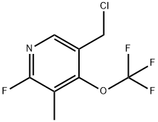 5-(Chloromethyl)-2-fluoro-3-methyl-4-(trifluoromethoxy)pyridine,1804328-94-6,结构式